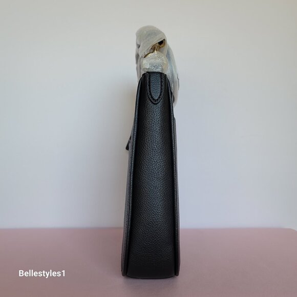 COACH Chaise Pebbled Leather Crossbody Bag- Black color ⭐ - Picture 8 of 16